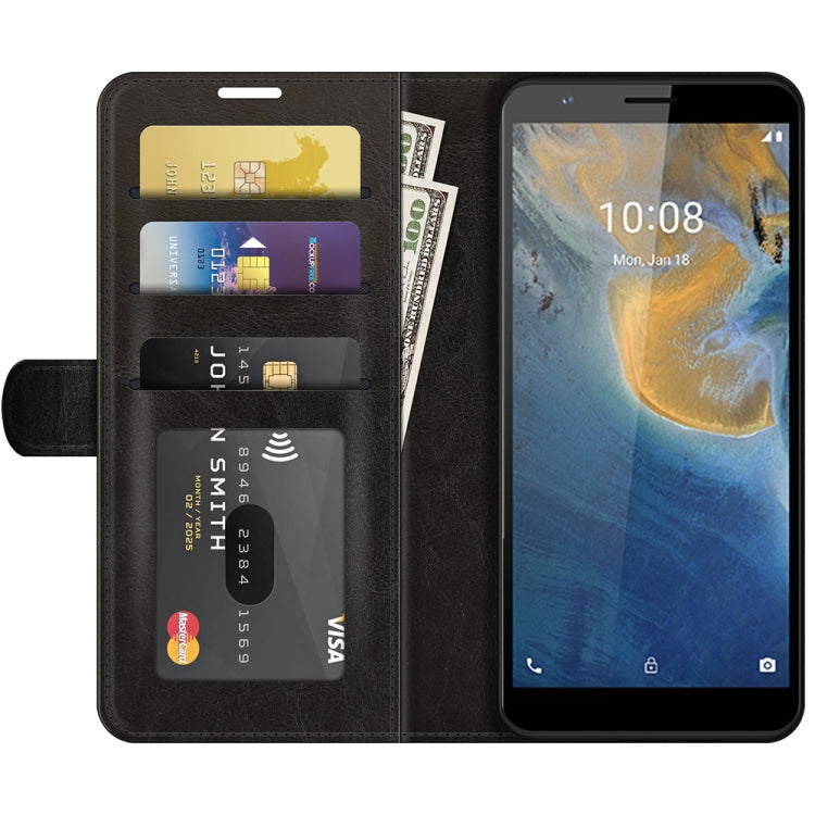 For ZTE Blade A31 R64 Texture Single Horizontal Flip Protective Case with Holder & Card Slots & Wallet& Photo Frame