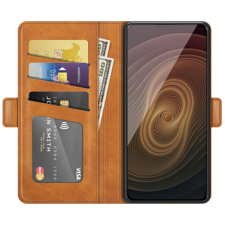 For ZTE Axon 20 5G Dual-side Magnetic Buckle Horizontal Flip Leather Case with Holder & Card Slots & Wallet