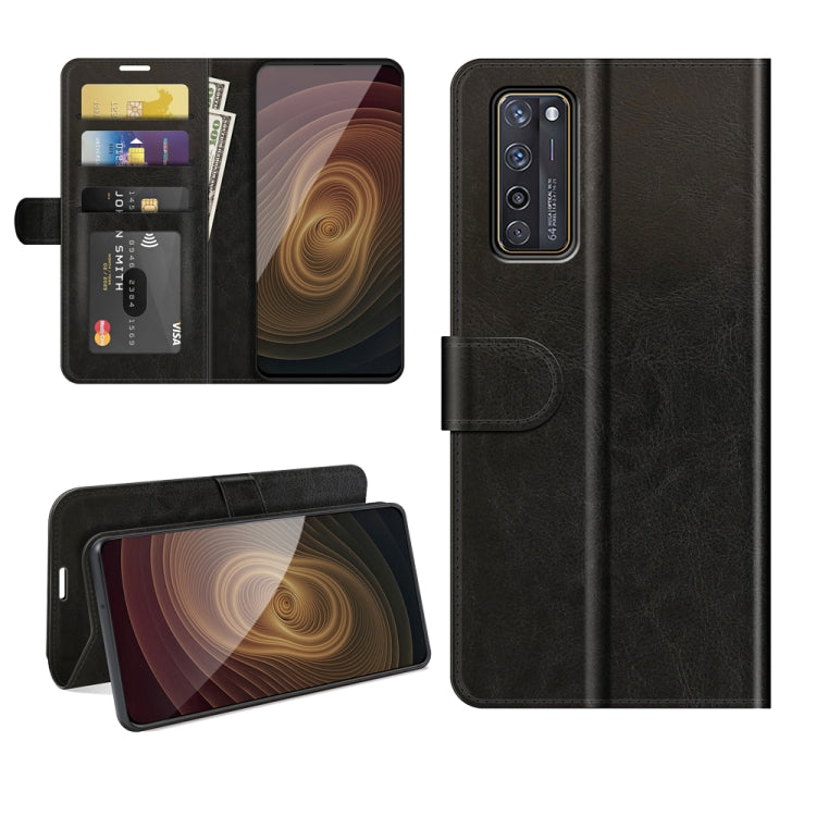 For ZTE Axon 20 5G R64 Texture Single Horizontal Flip Protective Case with Holder & Card Slots & Wallet& Photo Frame