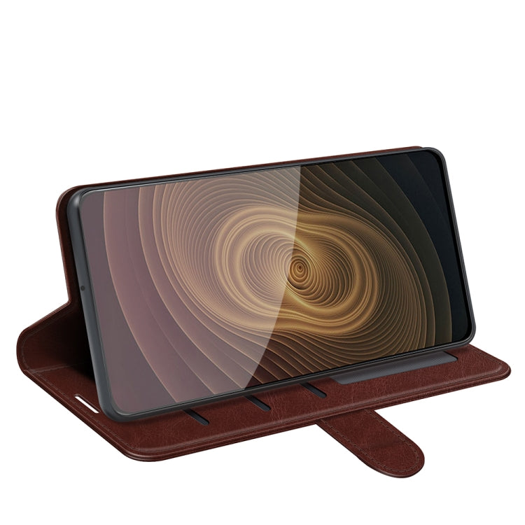 For ZTE Axon 20 5G R64 Texture Single Horizontal Flip Protective Case with Holder & Card Slots & Wallet& Photo Frame