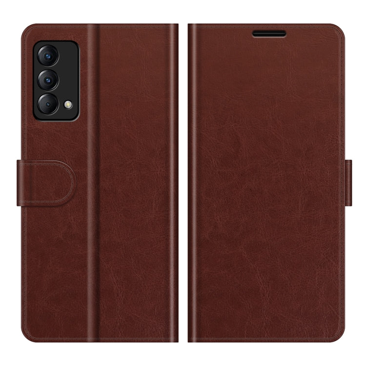 For OPPO Realme Q3 Pro Carnival R64 Texture Single Horizontal Flip Protective Case with Holder & Card Slots & Wallet& Photo Frame