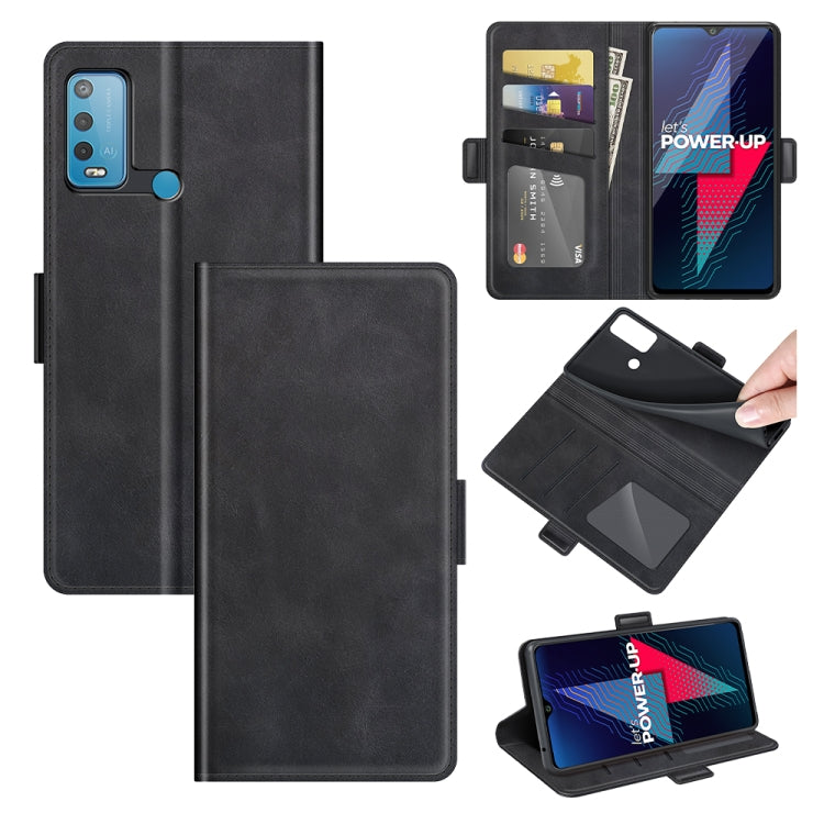 For wiko Power U30 Dual-side Magnetic Buckle Horizontal Flip Leather Case with Holder & Card Slots & Wallet