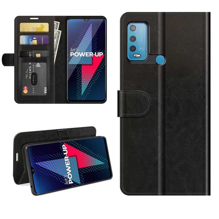 For wiko Power U30 R64 Texture Single Horizontal Flip Protective Case with Holder & Card Slots & Wallet & Photo Frame