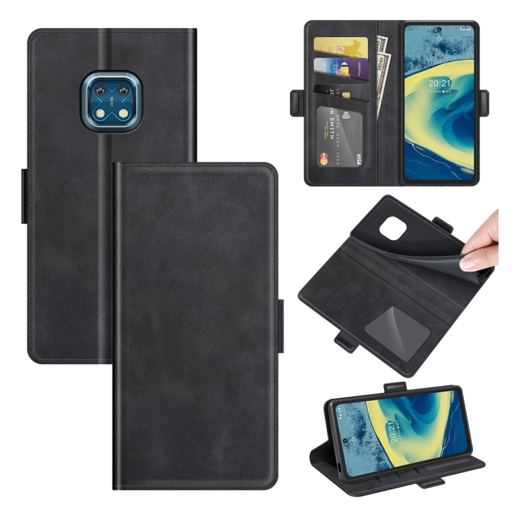 For Nokia XR20 Dual-side Magnetic Buckle Horizontal Flip Leather Case with Holder & Card Slots & Wallet