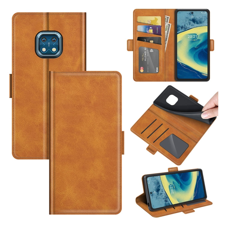 For Nokia XR20 Dual-side Magnetic Buckle Horizontal Flip Leather Case with Holder & Card Slots & Wallet