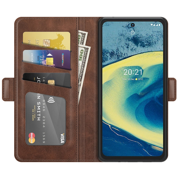 For Nokia XR20 Dual-side Magnetic Buckle Horizontal Flip Leather Case with Holder & Card Slots & Wallet
