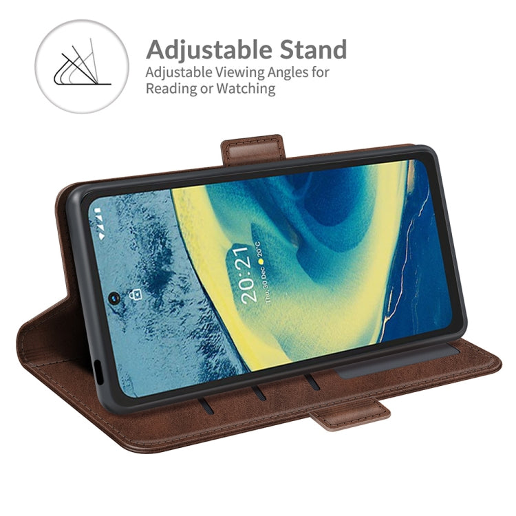 For Nokia XR20 Dual-side Magnetic Buckle Horizontal Flip Leather Case with Holder & Card Slots & Wallet