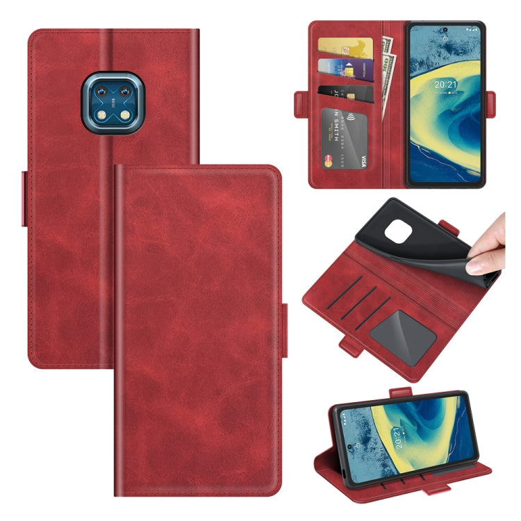 For Nokia XR20 Dual-side Magnetic Buckle Horizontal Flip Leather Case with Holder & Card Slots & Wallet