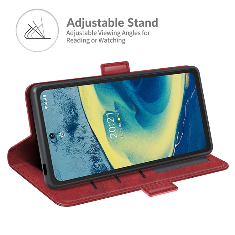For Nokia XR20 Dual-side Magnetic Buckle Horizontal Flip Leather Case with Holder & Card Slots & Wallet