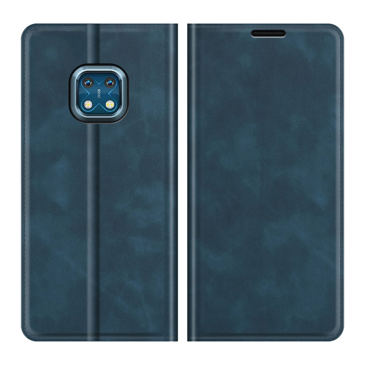 For Nokia XR20 Retro-skin Business Magnetic Suction Leather Case with Holder & Card Slots & Wallet