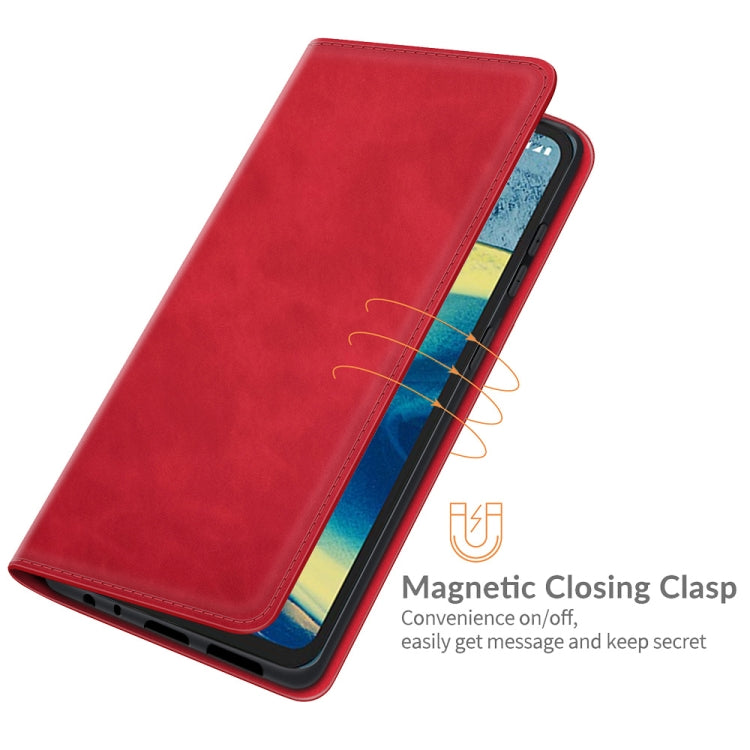 For Nokia XR20 Retro-skin Business Magnetic Suction Leather Case with Holder & Card Slots & Wallet