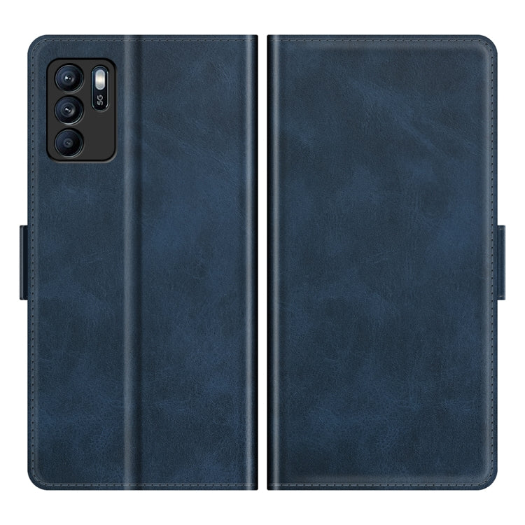 For OPPO Reno6 Z Dual-side Magnetic Buckle Horizontal Flip Leather Case with Holder & Card Slots & Wallet