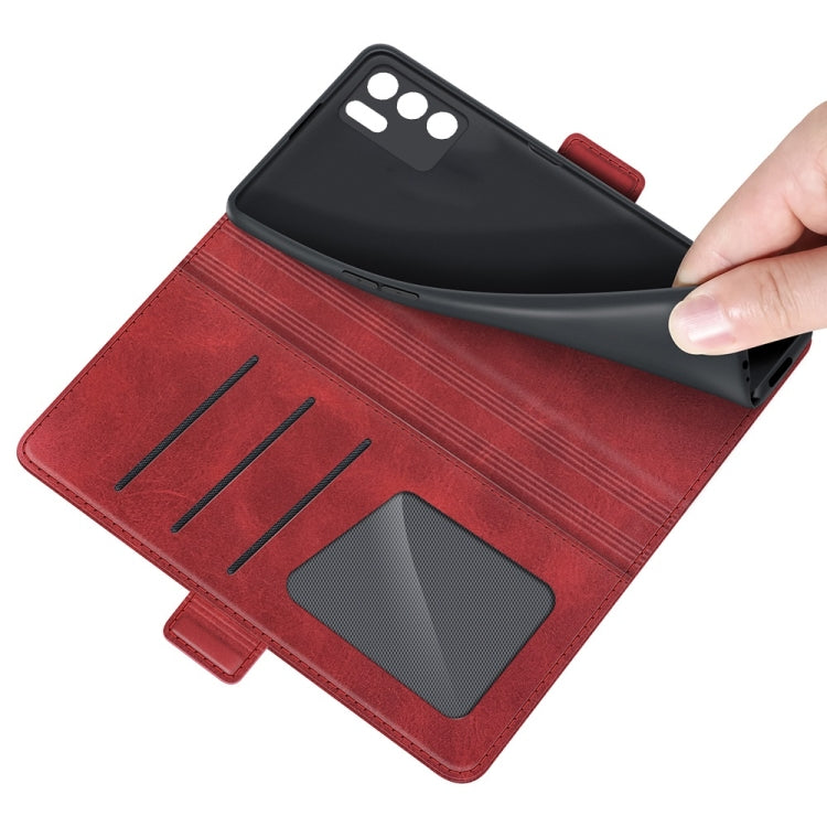 For OPPO Reno6 Z Dual-side Magnetic Buckle Horizontal Flip Leather Case with Holder & Card Slots & Wallet