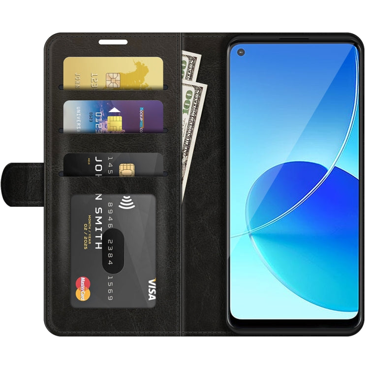 For OPPO Reno6 Z R64 Texture Single Horizontal Flip Protective Case with Holder & Card Slots & Wallet& Photo Frame