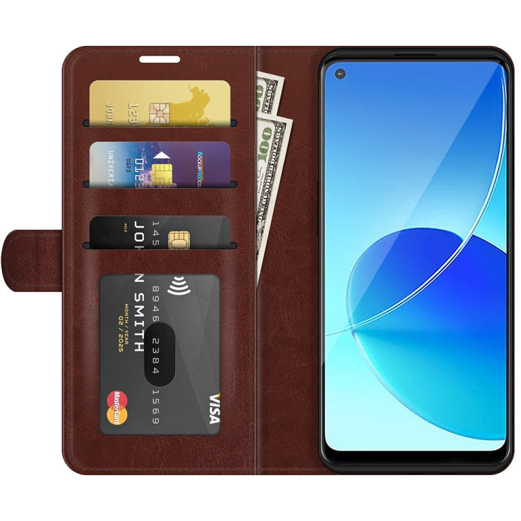 For OPPO Reno6 Z R64 Texture Single Horizontal Flip Protective Case with Holder & Card Slots & Wallet& Photo Frame