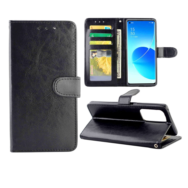 For OPPO Reno6 Pro+(5G) Crazy Horse Texture Leather Horizontal Flip Protective Case with Holder & Card Slots & Wallet & Photo Frame