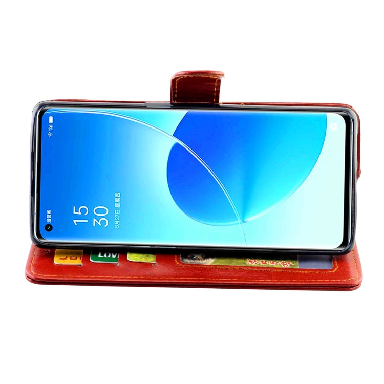 For OPPO Reno6 Pro+(5G) Crazy Horse Texture Leather Horizontal Flip Protective Case with Holder & Card Slots & Wallet & Photo Frame