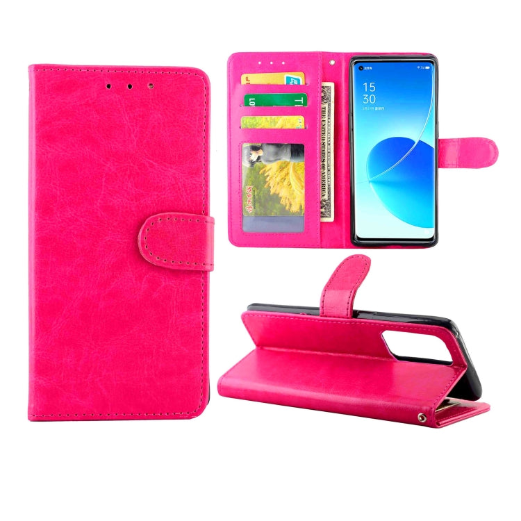 For OPPO Reno6 Pro+(5G) Crazy Horse Texture Leather Horizontal Flip Protective Case with Holder & Card Slots & Wallet & Photo Frame