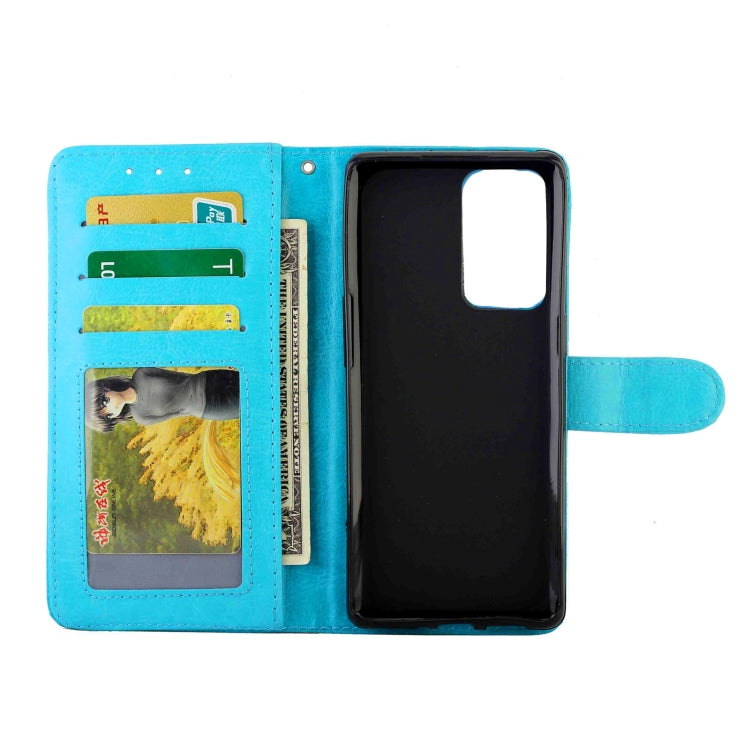 For OPPO Reno6 Pro+(5G) Crazy Horse Texture Leather Horizontal Flip Protective Case with Holder & Card Slots & Wallet & Photo Frame