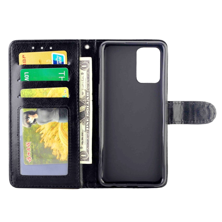 For OPPO F19/A74(4G) Crazy Horse Texture Leather Horizontal Flip Protective Case with Holder & Card Slots & Wallet & Photo Frame