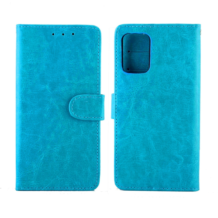 For OPPO F19/A74(4G) Crazy Horse Texture Leather Horizontal Flip Protective Case with Holder & Card Slots & Wallet & Photo Frame