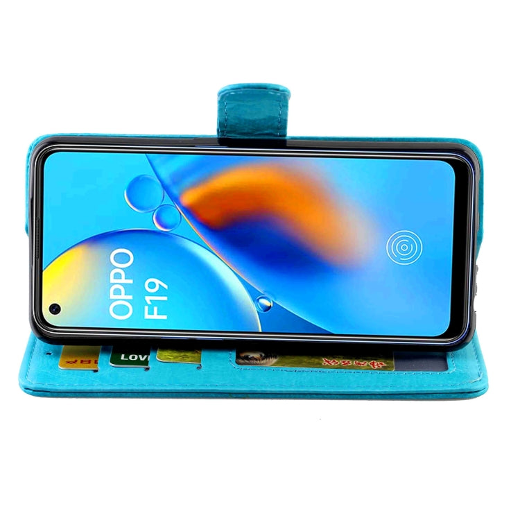 For OPPO F19/A74(4G) Crazy Horse Texture Leather Horizontal Flip Protective Case with Holder & Card Slots & Wallet & Photo Frame