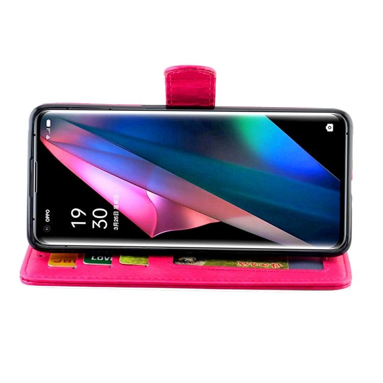 For OPPO Find X3/Find X3 Pro Crazy Horse Texture Leather Horizontal Flip Protective Case with Holder & Card Slots & Wallet & Photo Frame