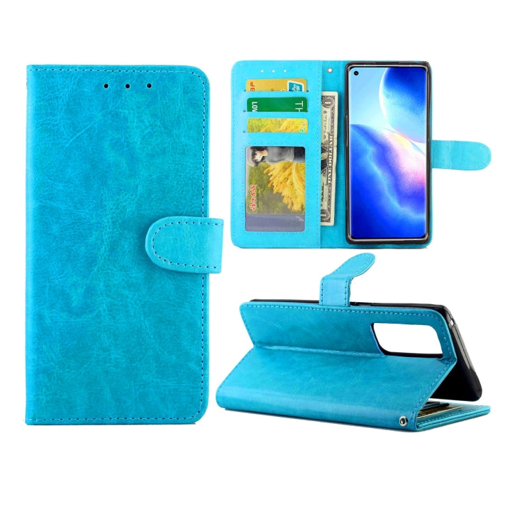 For OPPO Find X3 Neo/Reno5 Pro+ Crazy Horse Texture Leather Horizontal Flip Protective Case with Holder & Card Slots & Wallet & Photo Frame