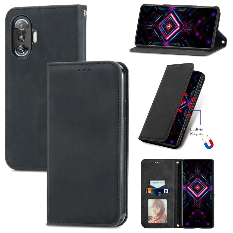 For Xiaomi Redmi K40 Gaming Retro Skin Feel Business Magnetic Horizontal Flip Leather Case with Holder & Card Slots & Wallet & Photo Frame