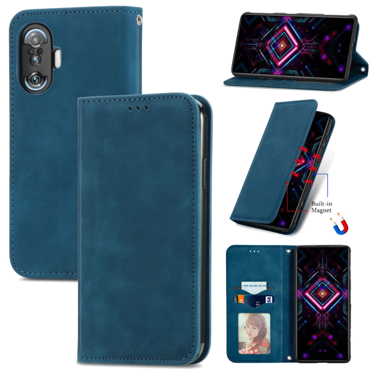 For Xiaomi Redmi K40 Gaming Retro Skin Feel Business Magnetic Horizontal Flip Leather Case with Holder & Card Slots & Wallet & Photo Frame