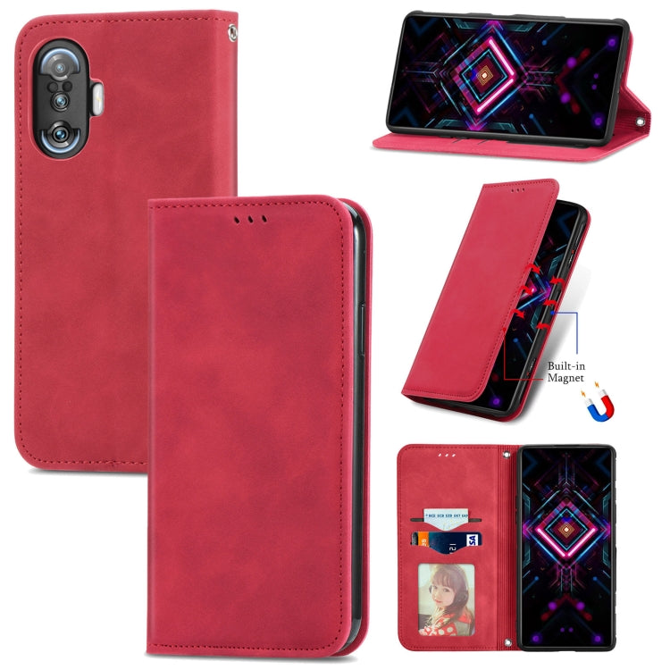 For Xiaomi Redmi K40 Gaming Retro Skin Feel Business Magnetic Horizontal Flip Leather Case with Holder & Card Slots & Wallet & Photo Frame