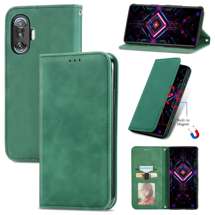 For Xiaomi Redmi K40 Gaming Retro Skin Feel Business Magnetic Horizontal Flip Leather Case with Holder & Card Slots & Wallet & Photo Frame