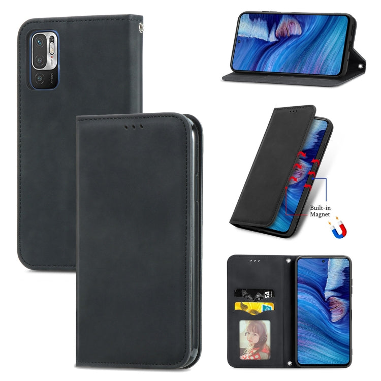 For Xiaomi Redmi Note 10 JE Retro Skin Feel Business Magnetic Horizontal Flip Leather Case with Holder & Card Slots & Wallet & Photo Frame