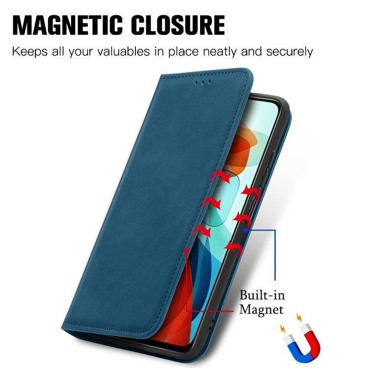 For Xiaomi Redmi Note 10 JE Retro Skin Feel Business Magnetic Horizontal Flip Leather Case with Holder & Card Slots & Wallet & Photo Frame