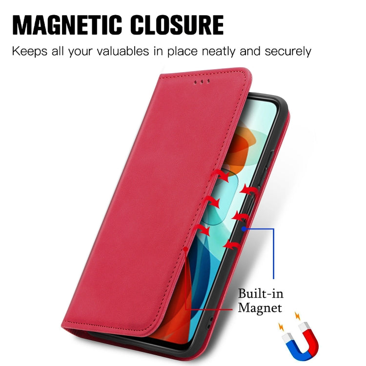 For Xiaomi Redmi Note 10 JE Retro Skin Feel Business Magnetic Horizontal Flip Leather Case with Holder & Card Slots & Wallet & Photo Frame