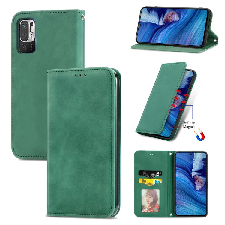 For Xiaomi Redmi Note 10 JE Retro Skin Feel Business Magnetic Horizontal Flip Leather Case with Holder & Card Slots & Wallet & Photo Frame
