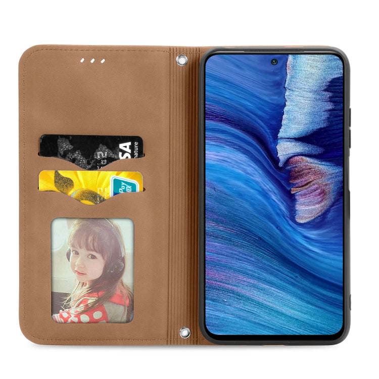 For Xiaomi Redmi Note 10 JE Retro Skin Feel Business Magnetic Horizontal Flip Leather Case with Holder & Card Slots & Wallet & Photo Frame
