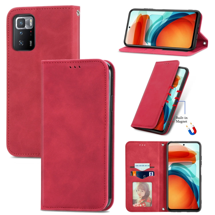 For Xiaomi Redmi Note 10 Pro 5G Retro Skin Feel Business Magnetic Horizontal Flip Leather Case with Holder & Card Slots & Wallet & Photo Frame