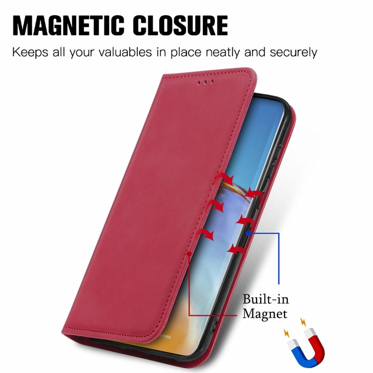 For Huawei P50 Pro Retro Skin Feel Business Magnetic Horizontal Flip Leather Case with Holder & Card Slots & Wallet & Photo Frame