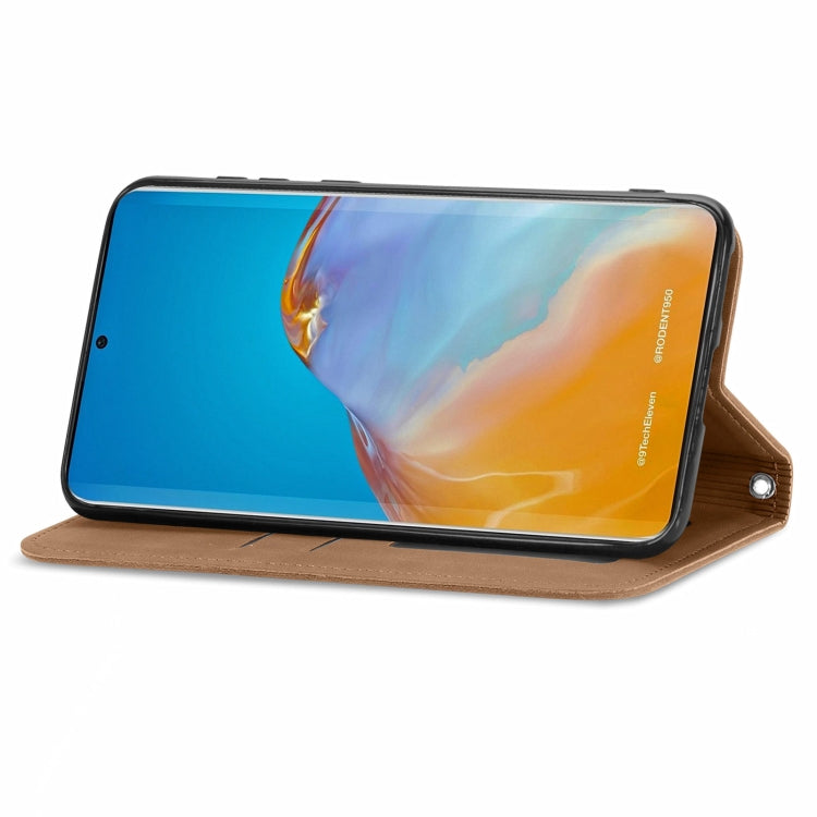 For Huawei P50 Pro Retro Skin Feel Business Magnetic Horizontal Flip Leather Case with Holder & Card Slots & Wallet & Photo Frame