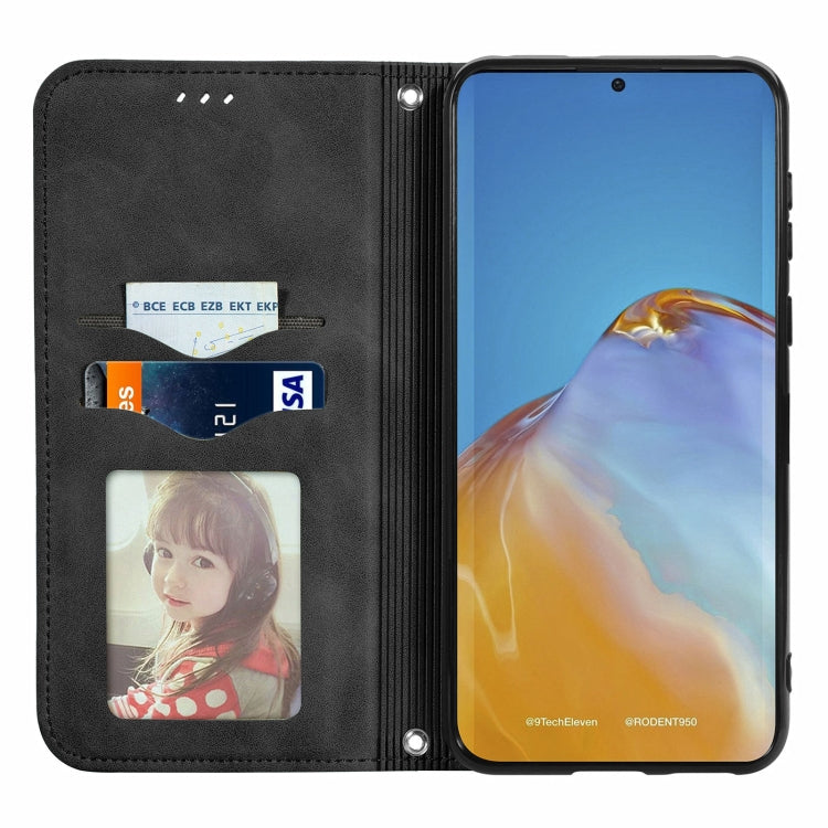 For Huawei P50 Retro Skin Feel Business Magnetic Horizontal Flip Leather Case with Holder & Card Slots & Wallet & Photo Frame