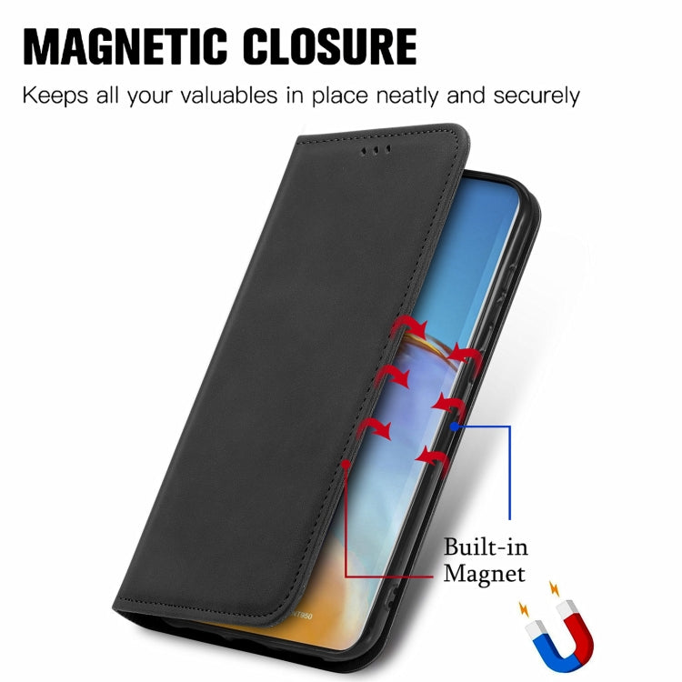 For Huawei P50 Retro Skin Feel Business Magnetic Horizontal Flip Leather Case with Holder & Card Slots & Wallet & Photo Frame