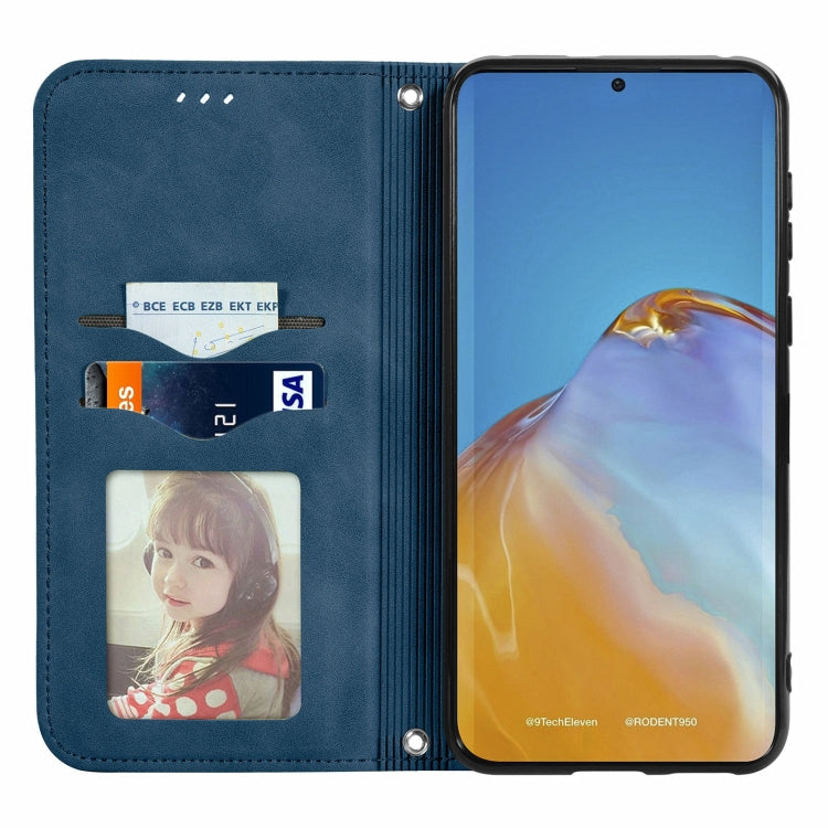 For Huawei P50 Retro Skin Feel Business Magnetic Horizontal Flip Leather Case with Holder & Card Slots & Wallet & Photo Frame