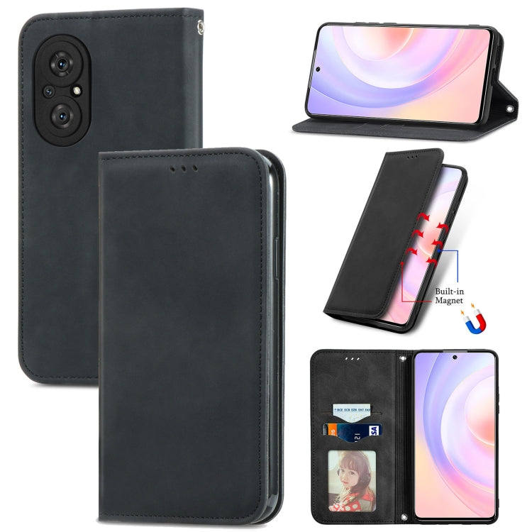 For Honor 50 SE Retro Skin Feel Business Magnetic Horizontal Flip Leather Case with Holder & Card Slots & Wallet & Photo Frame