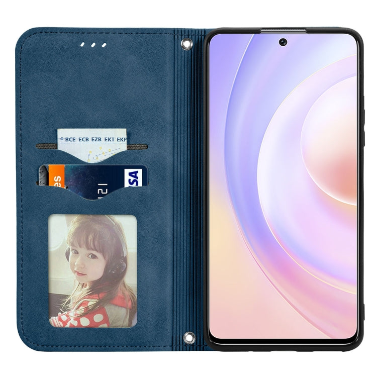 For Honor 50 SE Retro Skin Feel Business Magnetic Horizontal Flip Leather Case with Holder & Card Slots & Wallet & Photo Frame