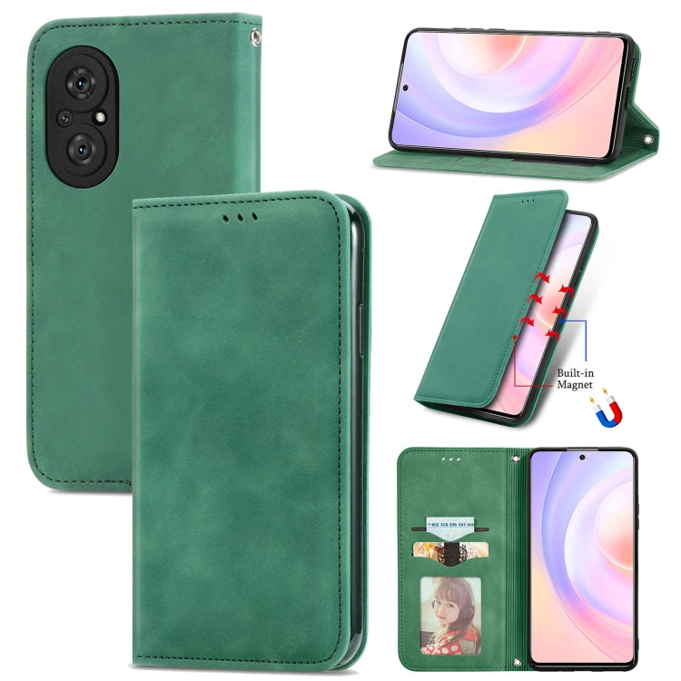 For Honor 50 SE Retro Skin Feel Business Magnetic Horizontal Flip Leather Case with Holder & Card Slots & Wallet & Photo Frame