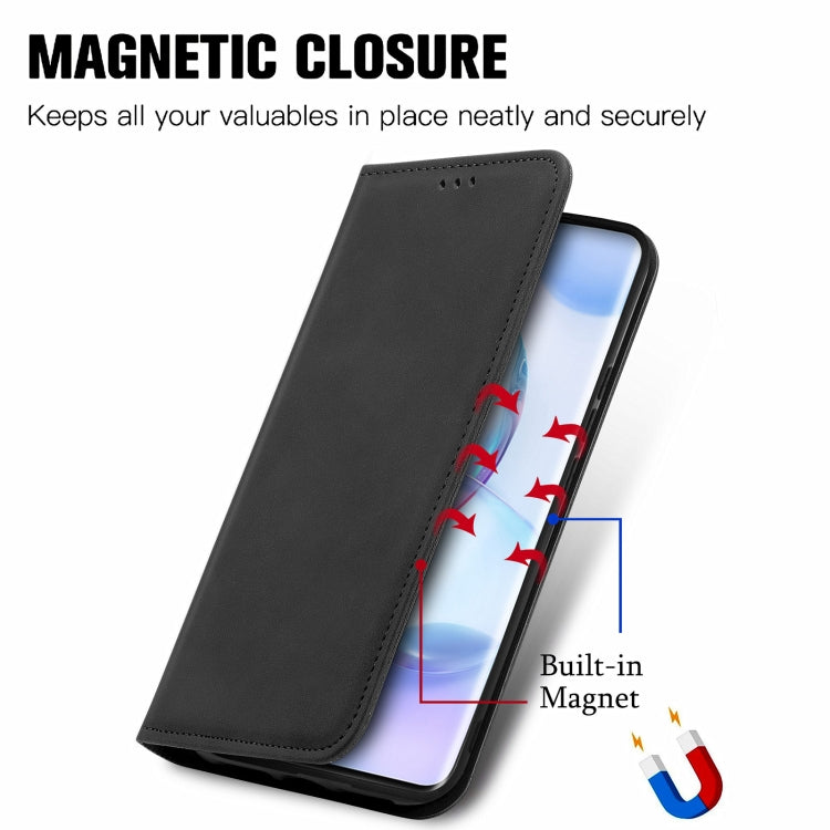 For Honor 50 Retro Skin Feel Business Magnetic Horizontal Flip Leather Case with Holder & Card Slots & Wallet & Photo Frame