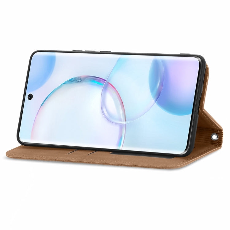 For Honor 50 Retro Skin Feel Business Magnetic Horizontal Flip Leather Case with Holder & Card Slots & Wallet & Photo Frame