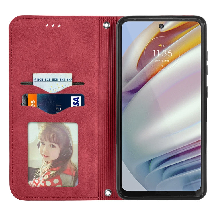 For Motorola Moto G60 Retro Skin Feel Business Magnetic Horizontal Flip Leather Case with Holder & Card Slots & Wallet & Photo Frame