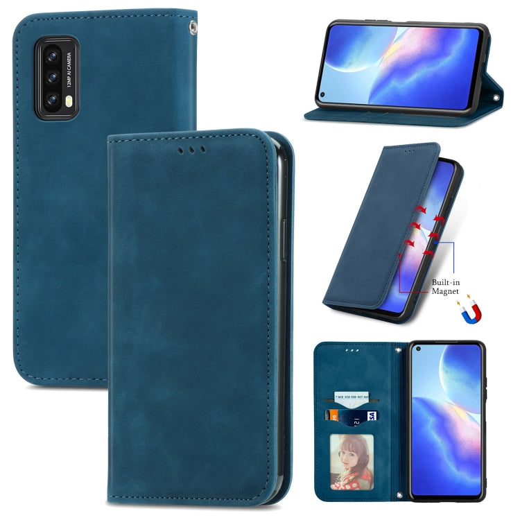 For Blackview A90 Retro Skin Feel Business Magnetic Horizontal Flip Leather Case with Holder & Card Slots & Wallet & Photo Frame